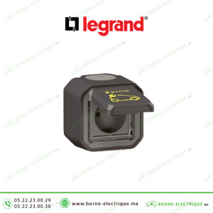Prise de recharge pour véhicule électrique Legrand Plexo Green'up Access IP55 anthracite 069785L Casablanca Maroc