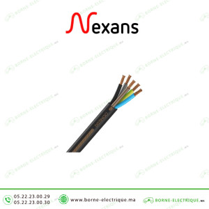 Câble rigide NEXANS 5x6mm² U1000 R2V (1ml) Casablanca Maroc